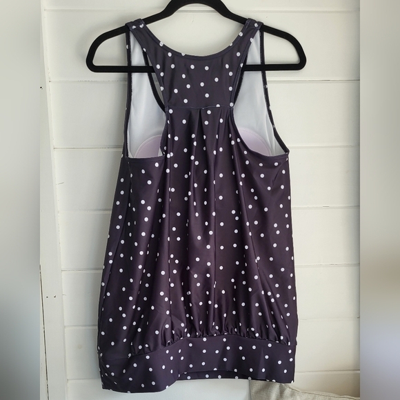 Bloomchick Polkadot Sleeveless Tankini Bathingsuit Top - Picture 6 of 11
